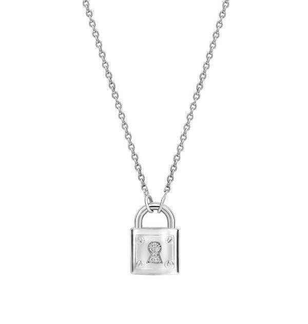 Ti Sento Milano Necklace with Padlock pendant in sterling silver